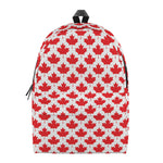 Red Canadian Maple Leaf Pattern Print Backpack