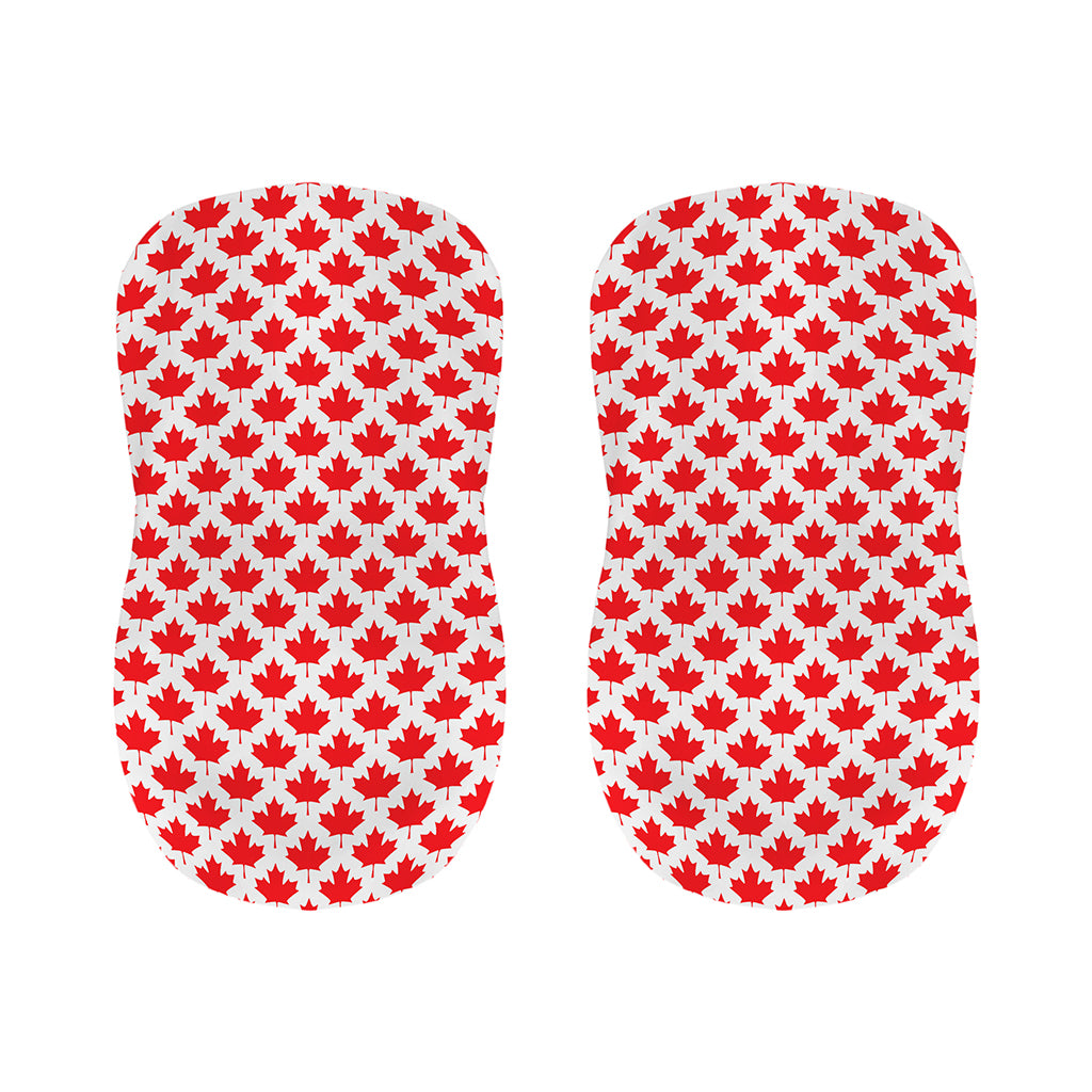 Red Canadian Maple Leaf Pattern Print Bar Stool Covers