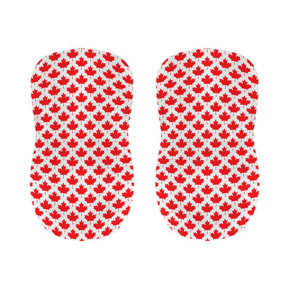 Red Canadian Maple Leaf Pattern Print Bar Stool Covers