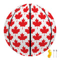 Red Canadian Maple Leaf Pattern Print Basketball