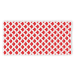 Red Canadian Maple Leaf Pattern Print Beach Towel