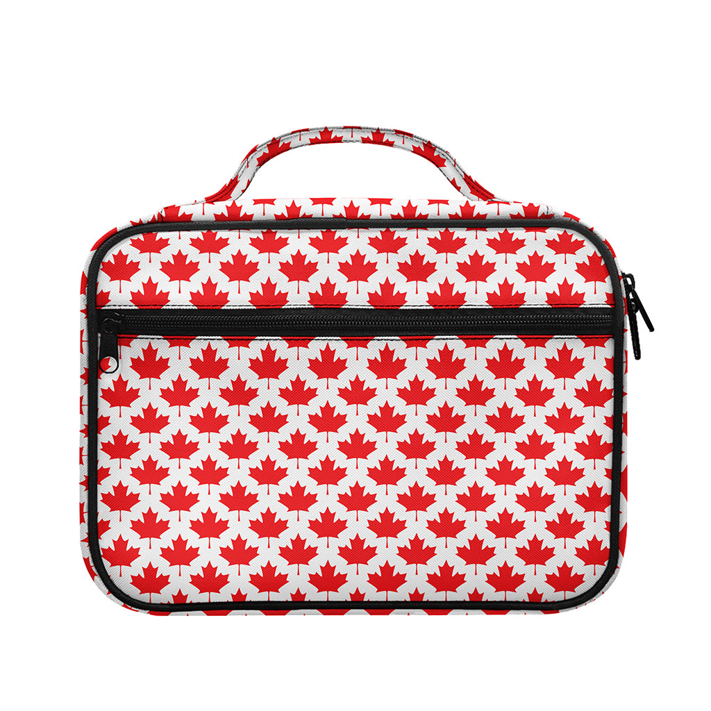 Red Canadian Maple Leaf Pattern Print Briefcase Bible Bag