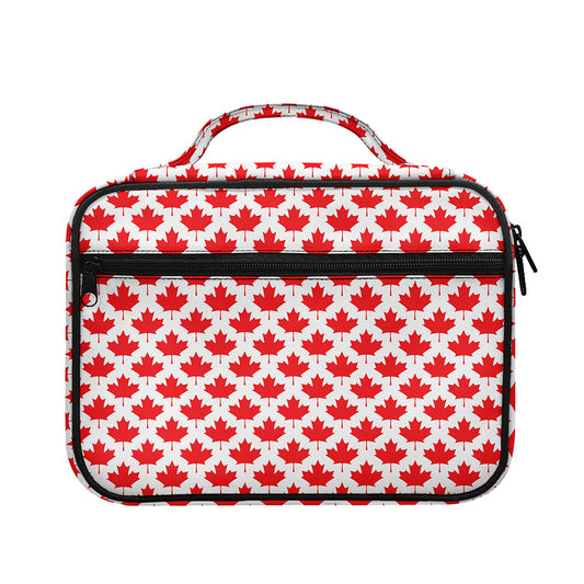 Red Canadian Maple Leaf Pattern Print Briefcase Bible Bag