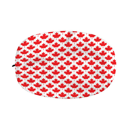 Red Canadian Maple Leaf Pattern Print Car Side Mirror Covers