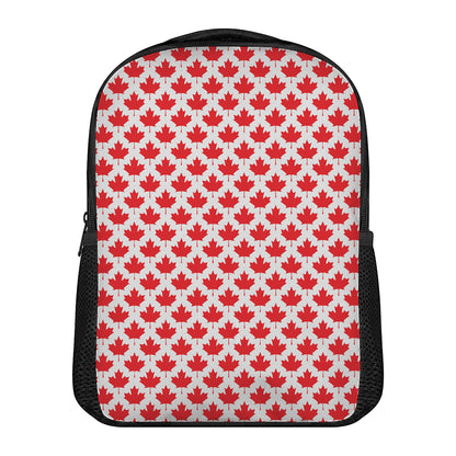 Red Canadian Maple Leaf Pattern Print Casual Backpack