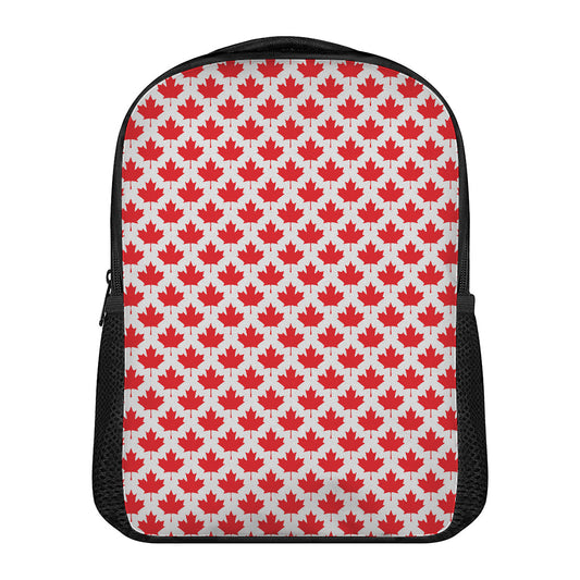 Red Canadian Maple Leaf Pattern Print Casual Backpack