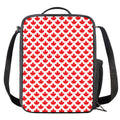 Red Canadian Maple Leaf Pattern Print Crossbody Lunch Bag