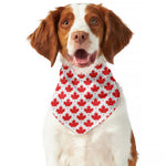 Red Canadian Maple Leaf Pattern Print Dog Bandana