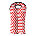 Red Canadian Maple Leaf Pattern Print Double Neoprene Wine Tote
