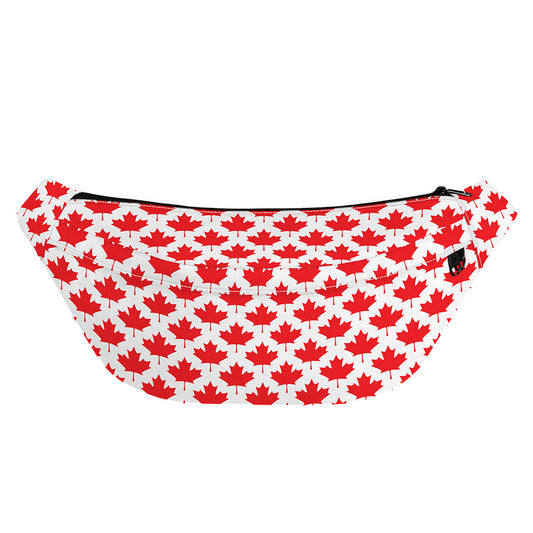Red Canadian Maple Leaf Pattern Print Fanny Pack