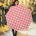 Red Canadian Maple Leaf Pattern Print Foldable Umbrella