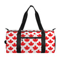 Red Canadian Maple Leaf Pattern Print Gym Bag