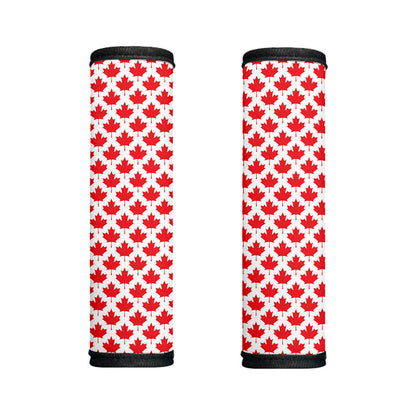 Red Canadian Maple Leaf Pattern Print Handle Covers