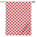 Red Canadian Maple Leaf Pattern Print House Flag