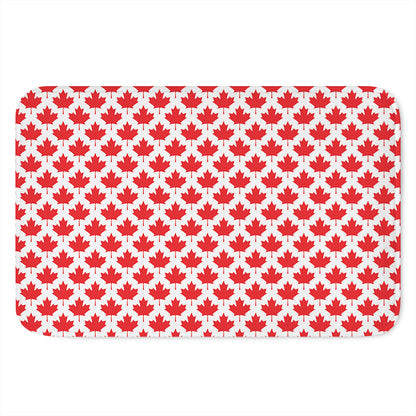 Red Canadian Maple Leaf Pattern Print Indoor Door Mat