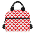 Red Canadian Maple Leaf Pattern Print Insulated Lunch Bag