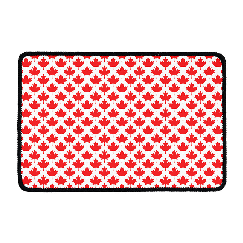 Red Canadian Maple Leaf Pattern Print Kitchen Mat