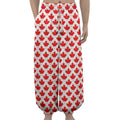 Red Canadian Maple Leaf Pattern Print Lantern Pants