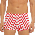 Red Canadian Maple Leaf Pattern Print Men's Short Boxer Briefs