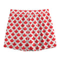 Red Canadian Maple Leaf Pattern Print Mesh Shorts
