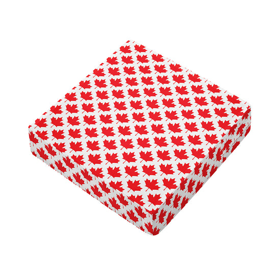 Red Canadian Maple Leaf Pattern Print Outdoor Seat Cushion Cover