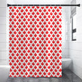 Red Canadian Maple Leaf Pattern Print Premium Shower Curtain