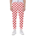 Red Canadian Maple Leaf Pattern Print Joggers