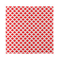 Red Canadian Maple Leaf Pattern Print Silk Bandana