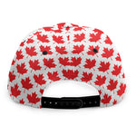 Red Canadian Maple Leaf Pattern Print Snapback Cap