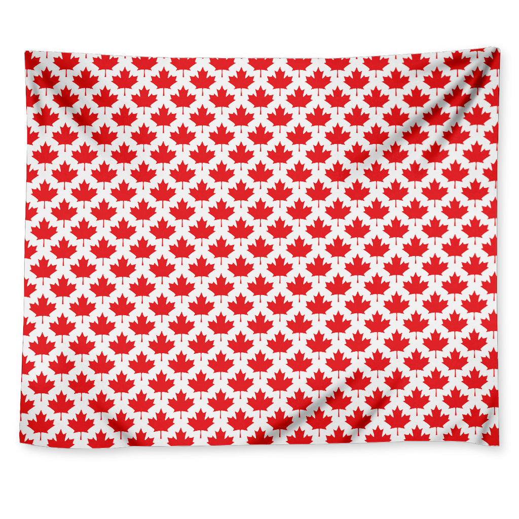 Red Canadian Maple Leaf Pattern Print Tapestry