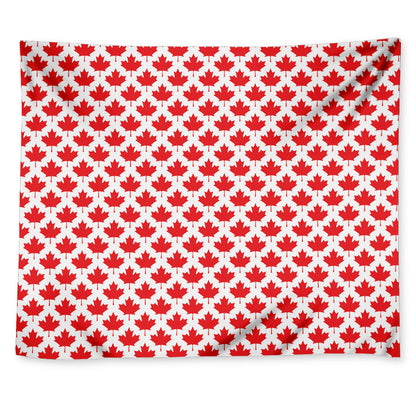 Red Canadian Maple Leaf Pattern Print Tapestry