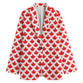 Red Canadian Maple Leaf Pattern Print Women's Blazer