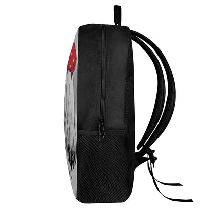 Red Cap Yorkshire Terrier Print 17 Inch Backpack
