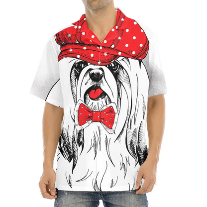 Red Cap Yorkshire Terrier Print Aloha Shirt