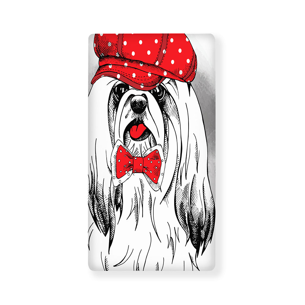 Red Cap Yorkshire Terrier Print Baby Crib Sheet