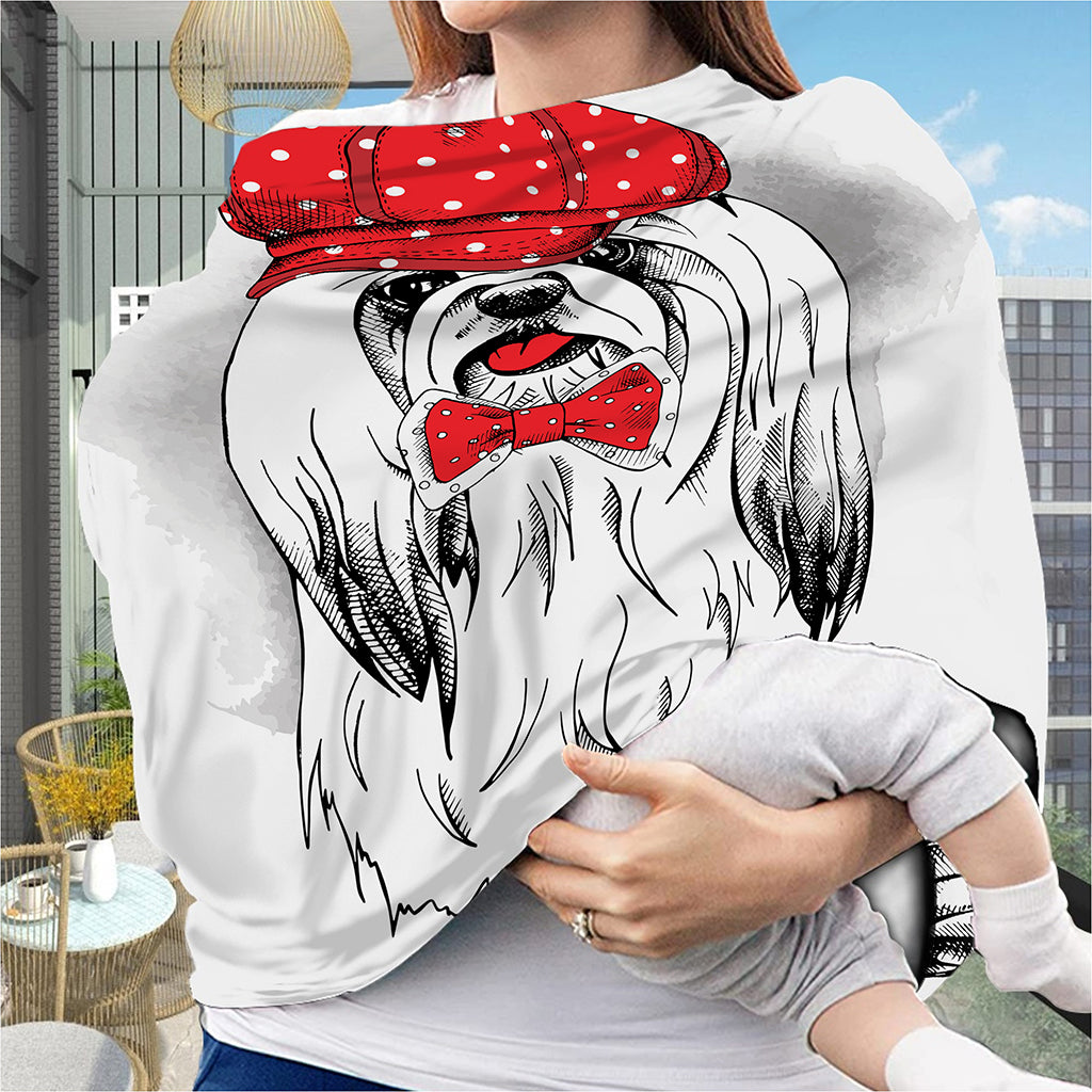 Red Cap Yorkshire Terrier Print Baby Seat Cover