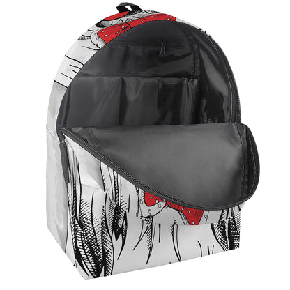 Red Cap Yorkshire Terrier Print Backpack