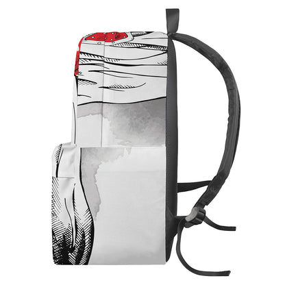 Red Cap Yorkshire Terrier Print Backpack