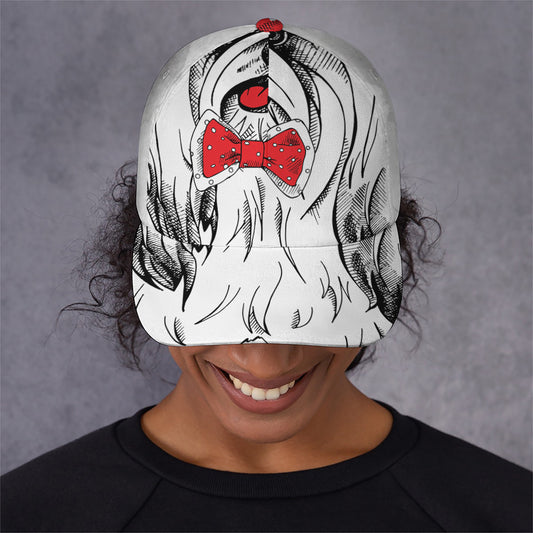Red Cap Yorkshire Terrier Print Baseball Cap