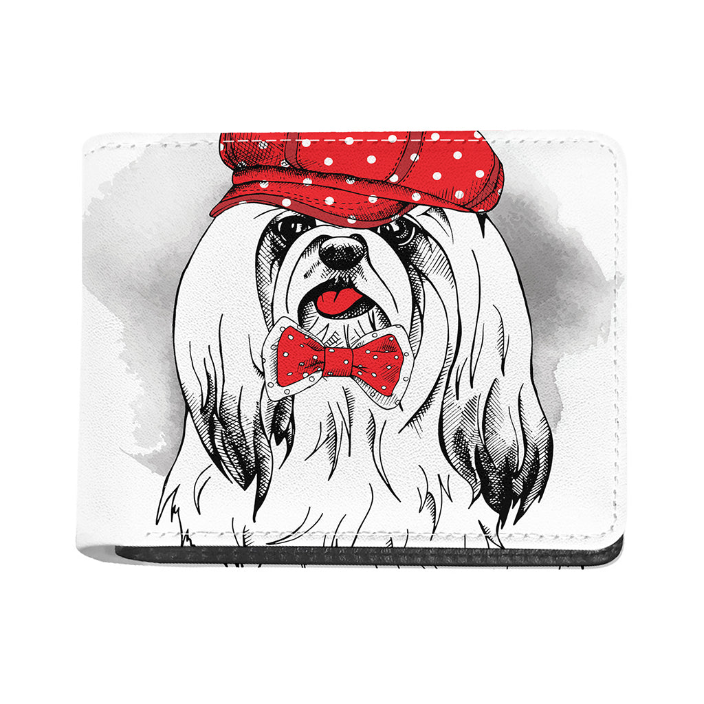Red Cap Yorkshire Terrier Print Bifold Wallet