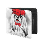 Red Cap Yorkshire Terrier Print Bifold Wallet