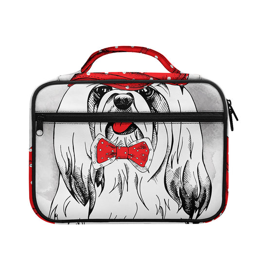 Red Cap Yorkshire Terrier Print Briefcase Bible Bag