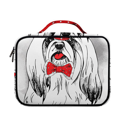 Red Cap Yorkshire Terrier Print Briefcase Bible Bag