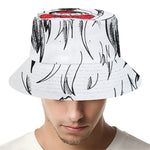 Red Cap Yorkshire Terrier Print Bucket Hat