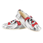 Red Cap Yorkshire Terrier Print Casual Shoes