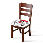 Red Cap Yorkshire Terrier Print Chair Cushion Cover