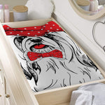 Red Cap Yorkshire Terrier Print Changing Pad Cover
