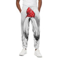 Red Cap Yorkshire Terrier Print Cotton Sweatpants