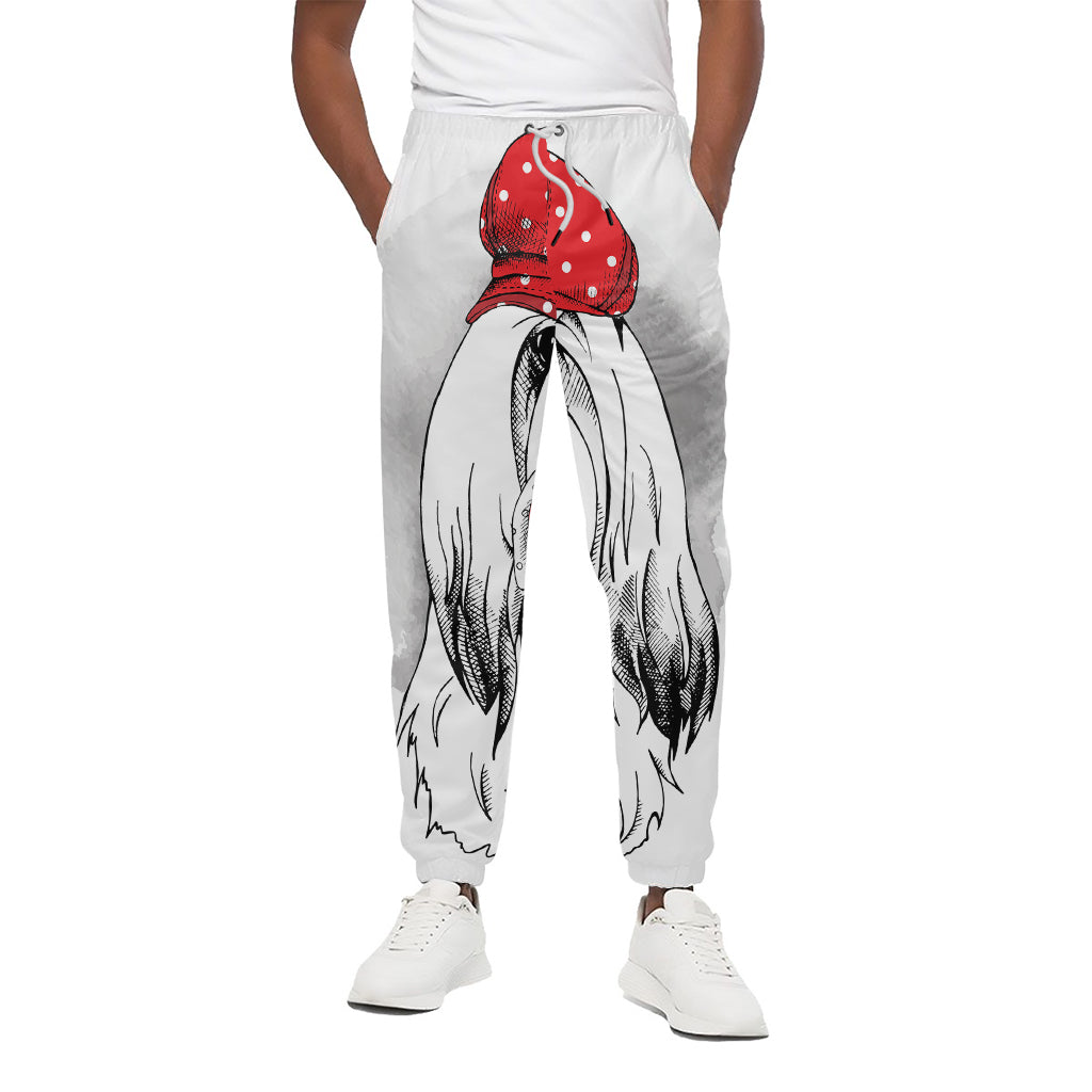 Red Cap Yorkshire Terrier Print Cotton Pants