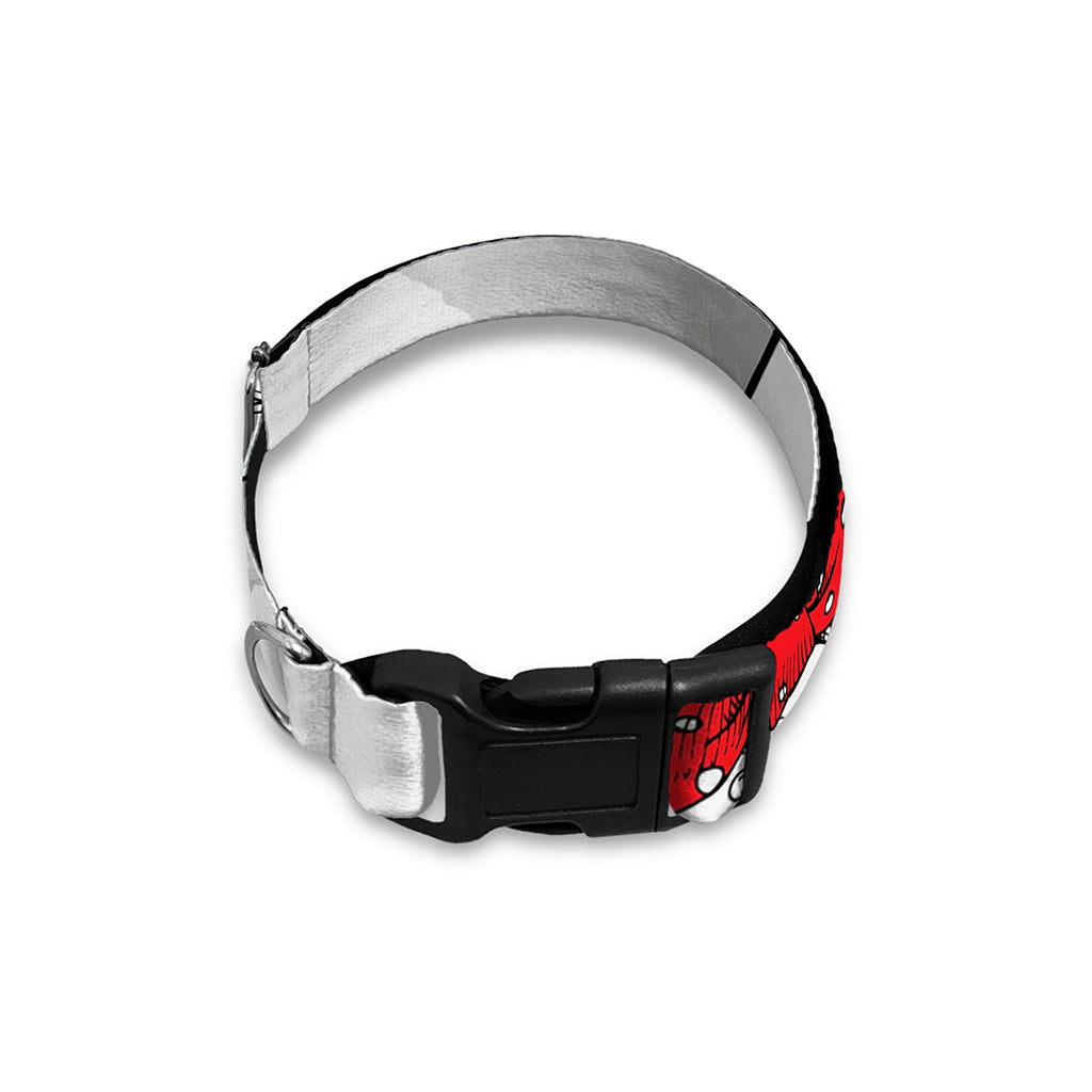 Red Cap Yorkshire Terrier Print Dog Collar
